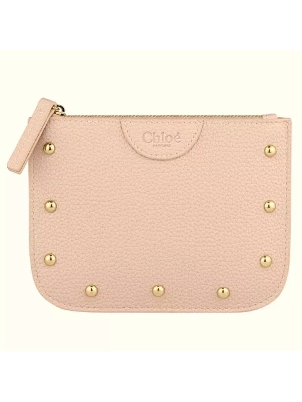 Chloe Parfume Flat Pouch Small Beige New Authentic